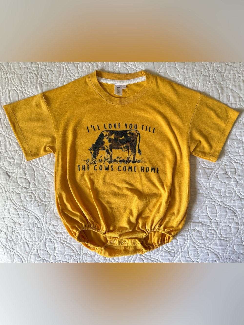TShirt Bubble Baby Bodysuit I'll love you till the cows come home